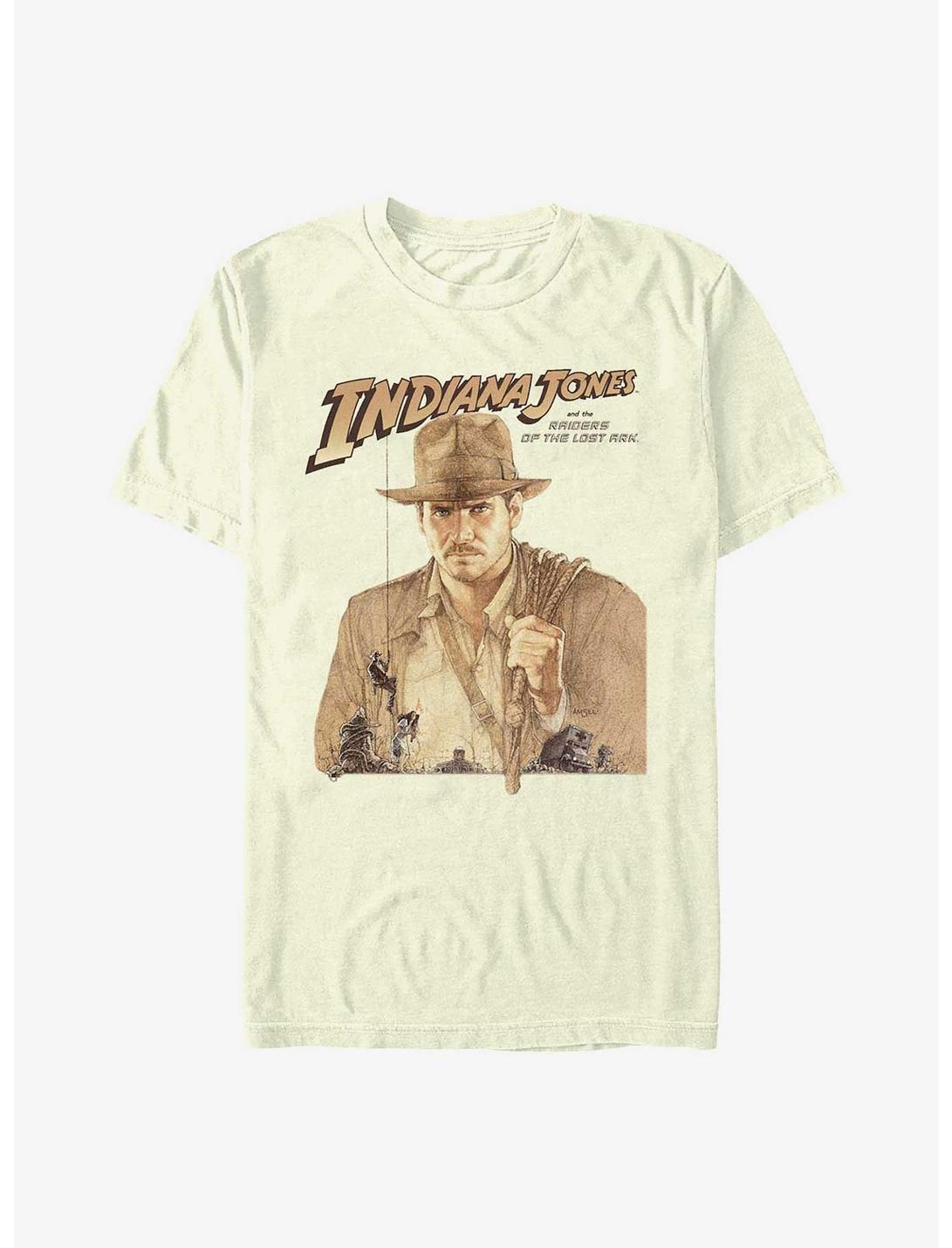 Indiana Jones and the Raiders of the Lost Ark Archaeologist Portrait T-Shirt, NATURAL, hi-res