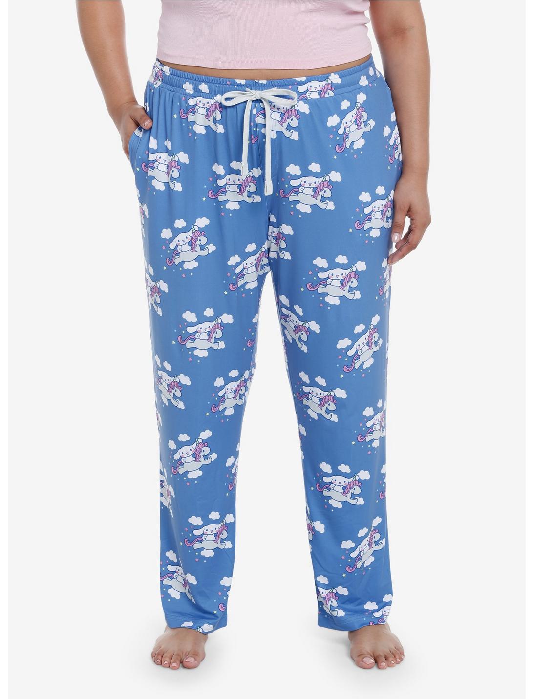 Cinnamoroll Unicorns Girls Pajama Pants Plus Size, BLUE, hi-res