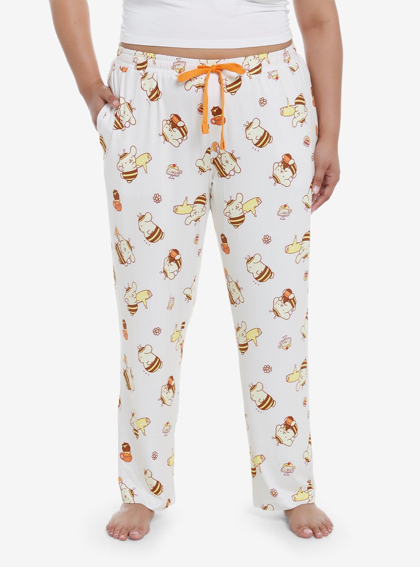 Pompompurin Honeybee Pastries Girls Pajama Pants Plus Size