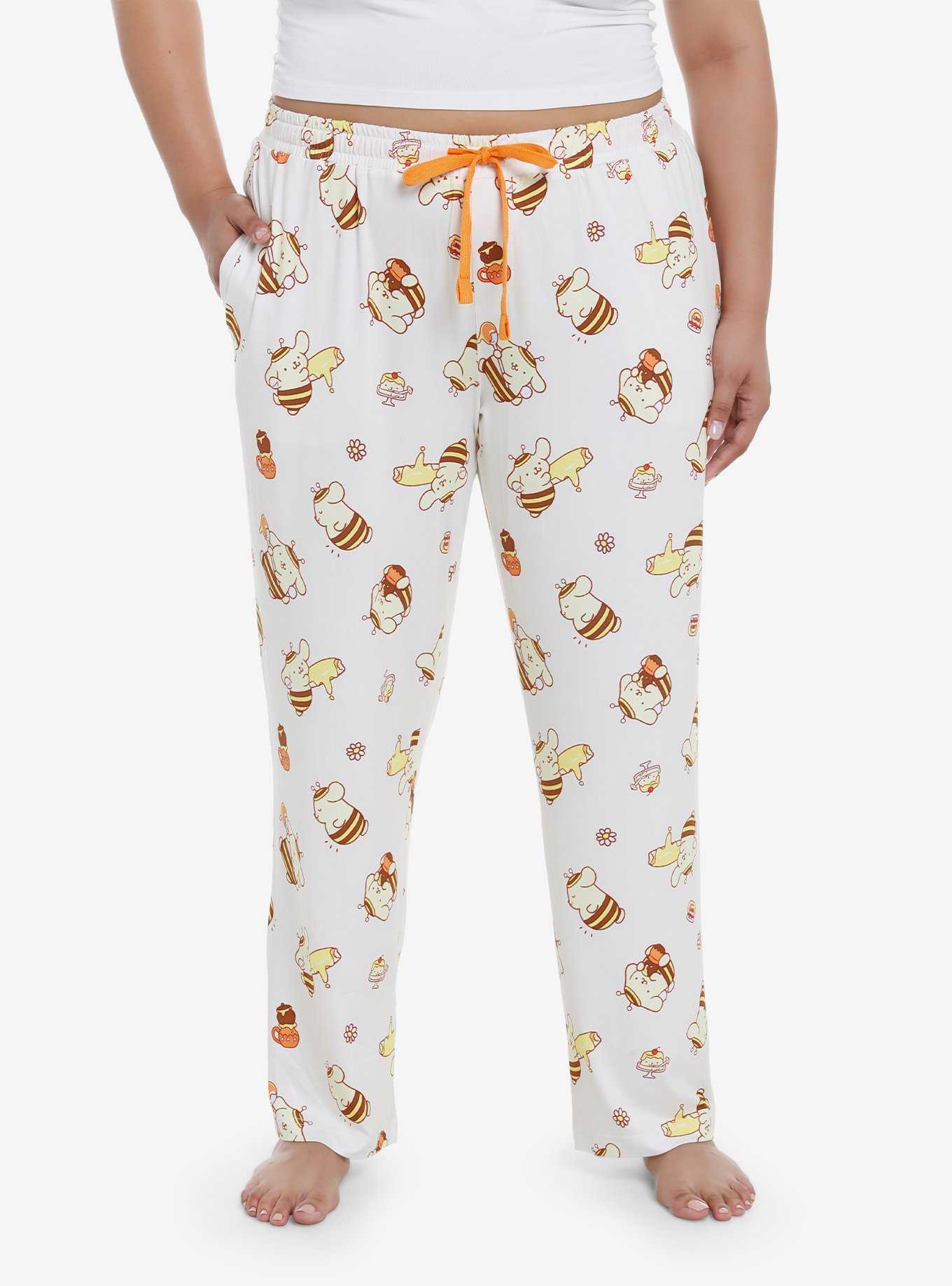 Pompompurin Honeybee Pastries Girls Pajama Pants Plus Size, , hi-res