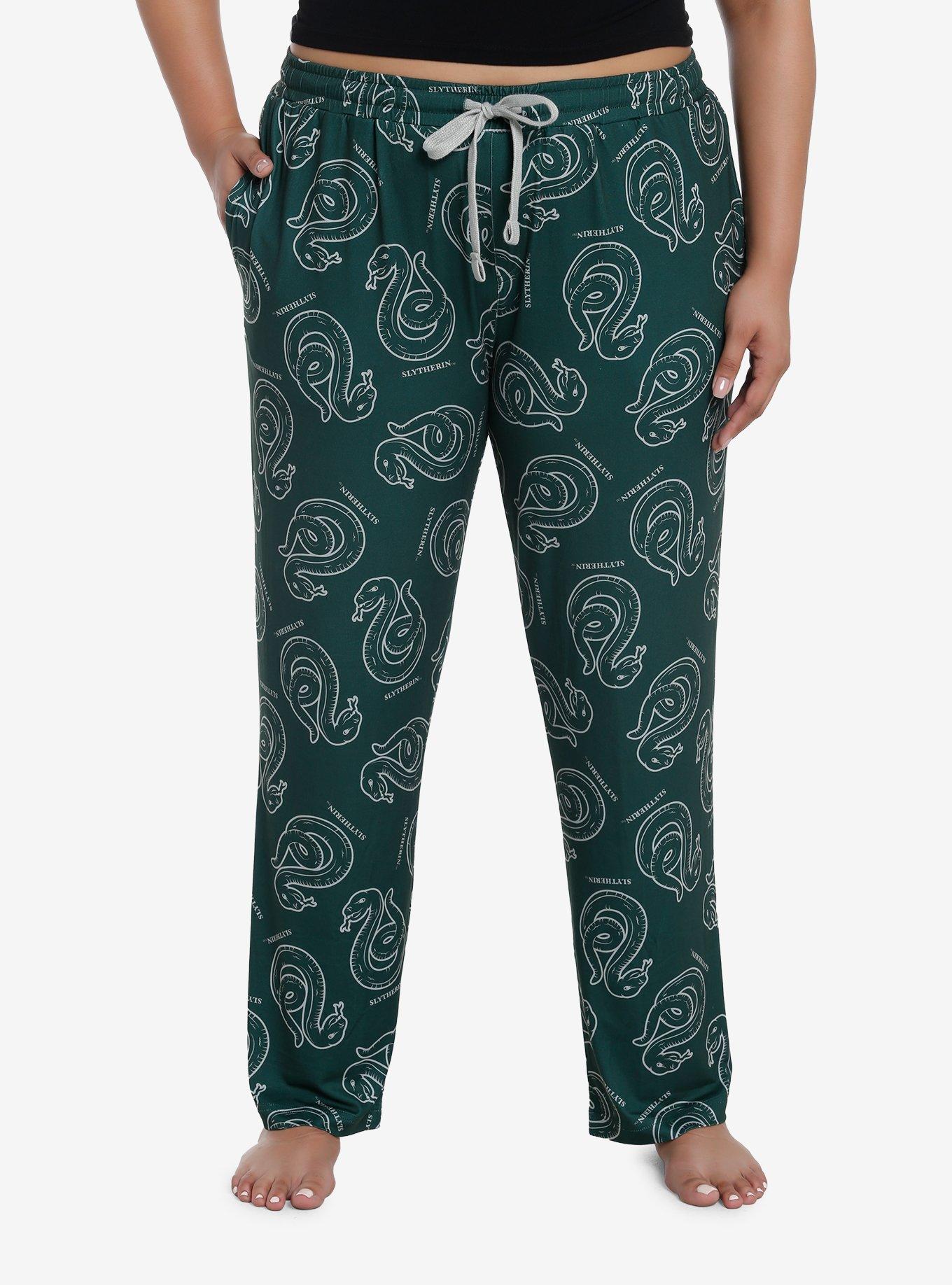 Harry Potter Slytherin Mascot Girls Pajama Pants Plus Size