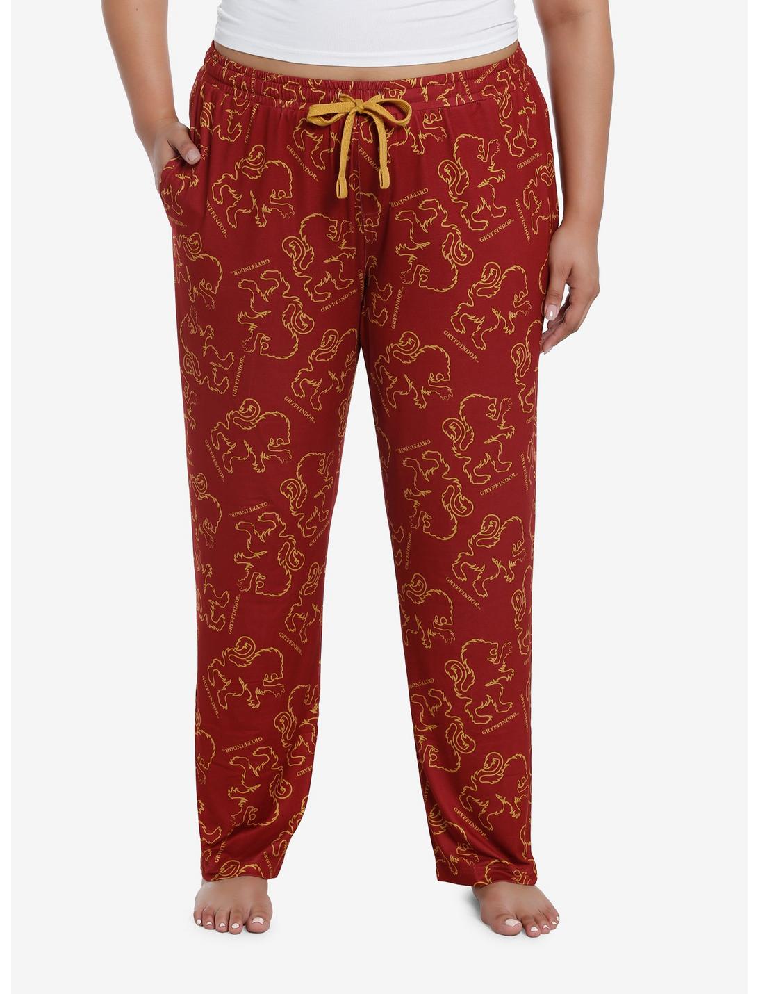 Harry Potter Gryffindor Mascot Girls Pajama Pants Plus Size, RED, hi-res