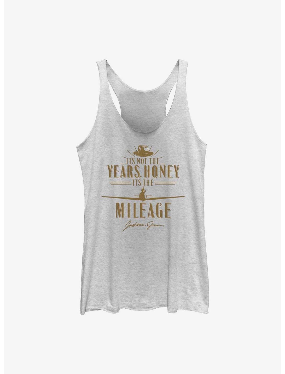 Indiana Jones Its The Mileage Womens Tank Top, WHITE HTR, hi-res