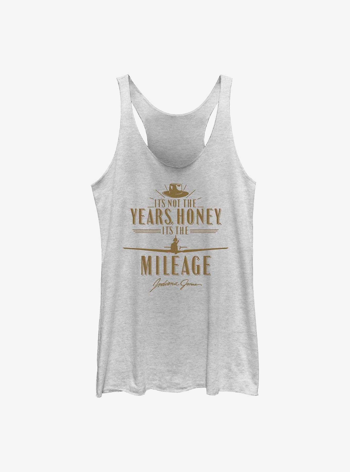 Indiana Jones Its The Mileage Womens Tank Top, WHITE HTR, hi-res