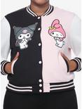 My Melody & Kuromi Split Varsity Jacket Plus Size, MULTI, hi-res