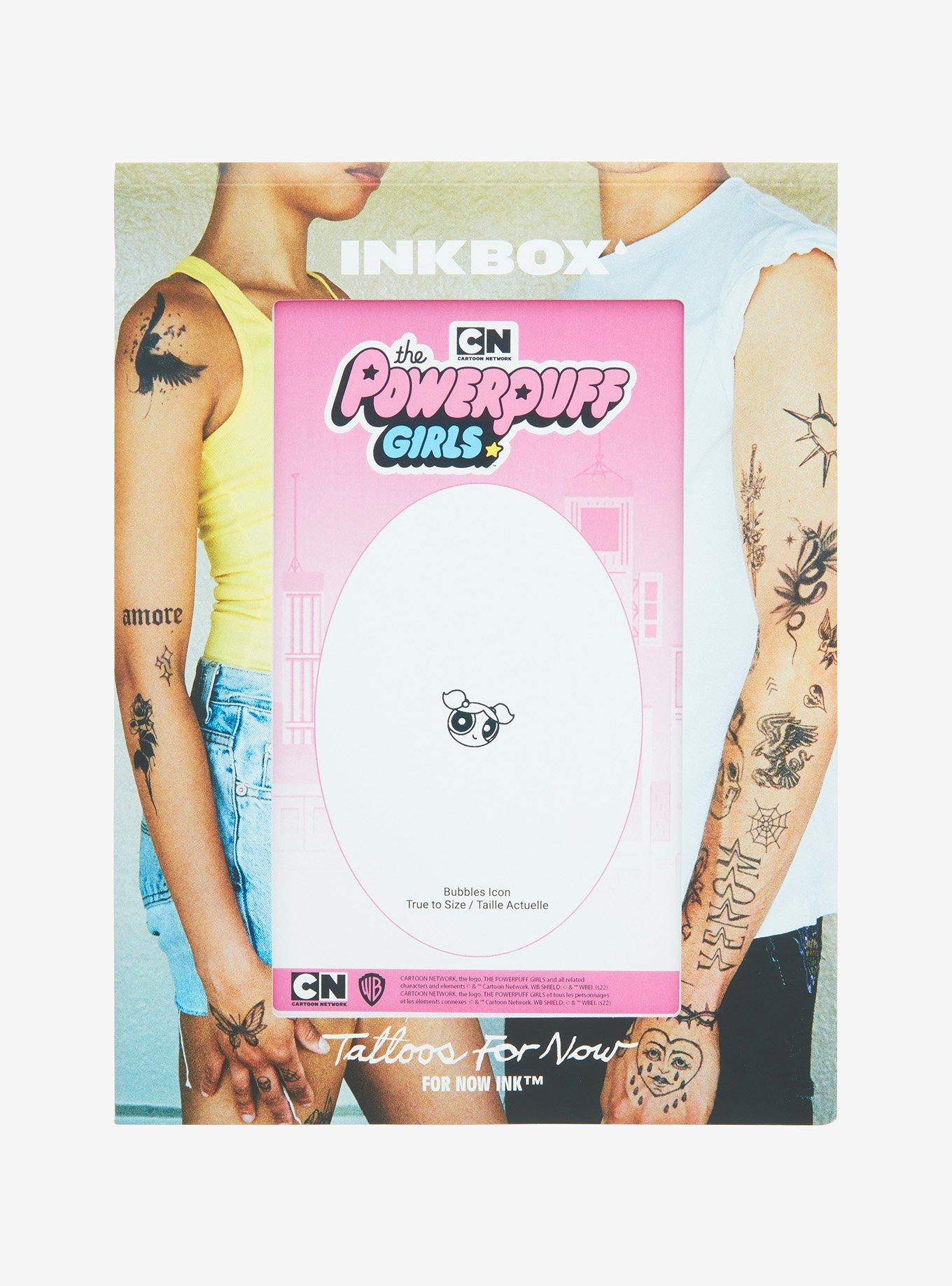 Inkbox The Powerpuff Girls Bubbles Portrait Temporary Tattoo, , hi-res