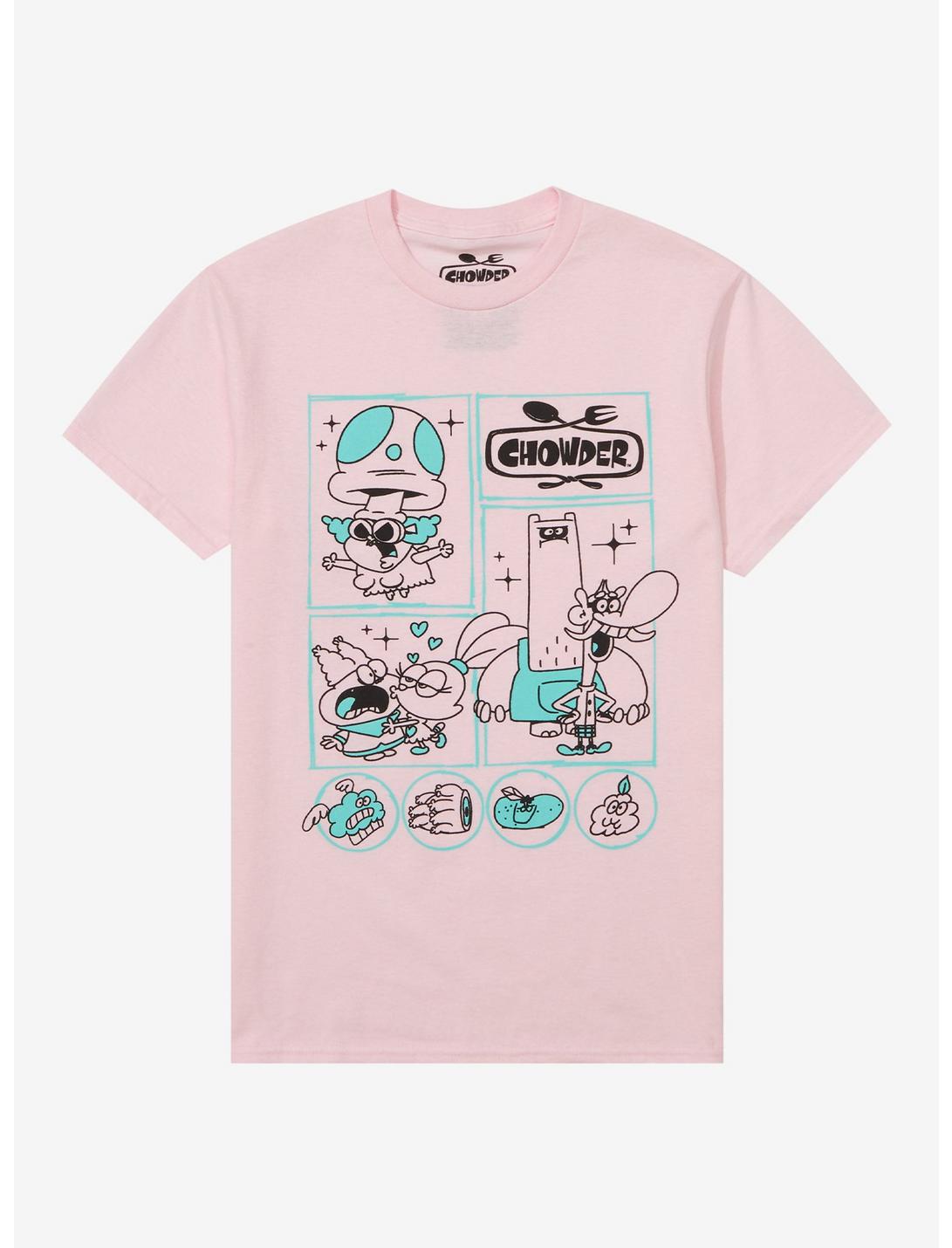 Chowder Character Grid Boyfriend Fit Girls T-Shirt, MULTI, hi-res
