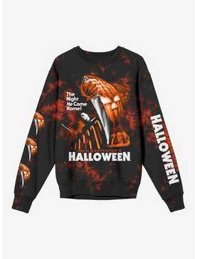 Halloween Tie-Dye Girls Oversized Sweatshirt, , hi-res