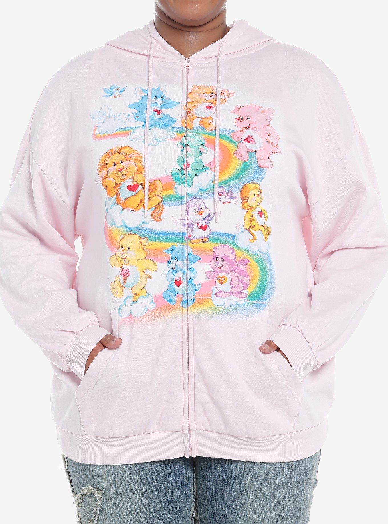 Care Bears Cousins Jumbo Graphic Pastel Girls Hoodie Plus Size, MULTI, hi-res