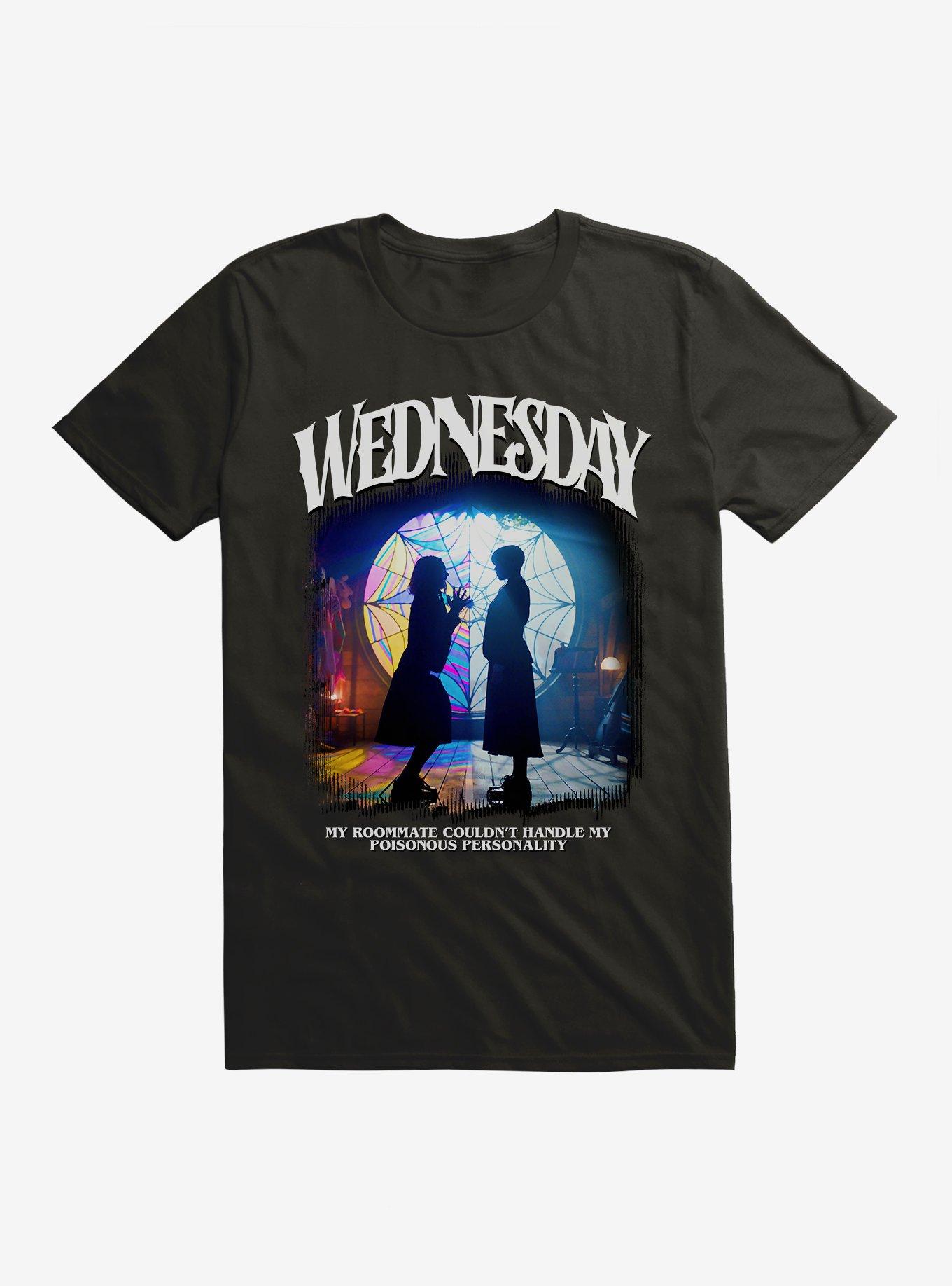 Wednesday Roommate Enid T-Shirt, BLACK, hi-res