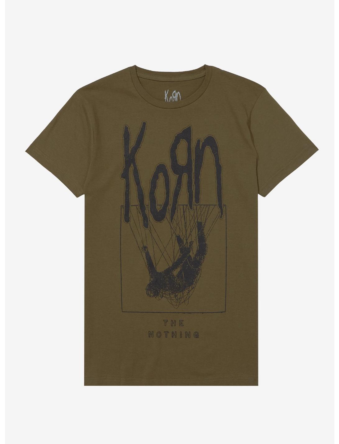 Korn The Nothing Green Boyfriend Fit Girls T-Shirt, MILITARY GREEN, hi-res