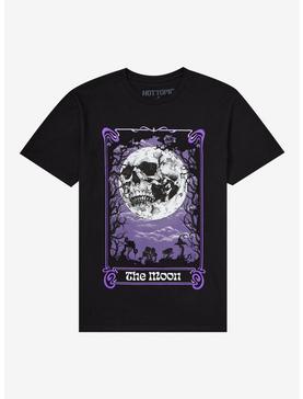 Skull Moon Tarot Card Boyfriend Fit Girls T-Shirt, , hi-res