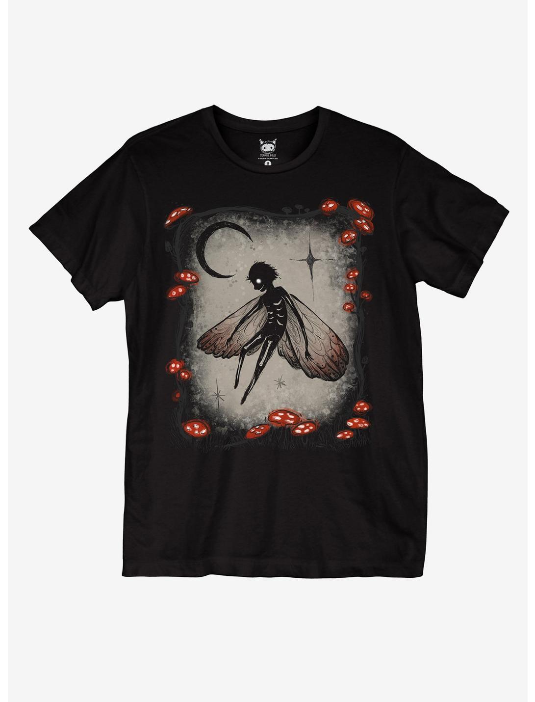 Mushroom Skeleton Fairy Boyfriend Fit Girls T-Shirt By Guild Of Calamity, MULTI, hi-res