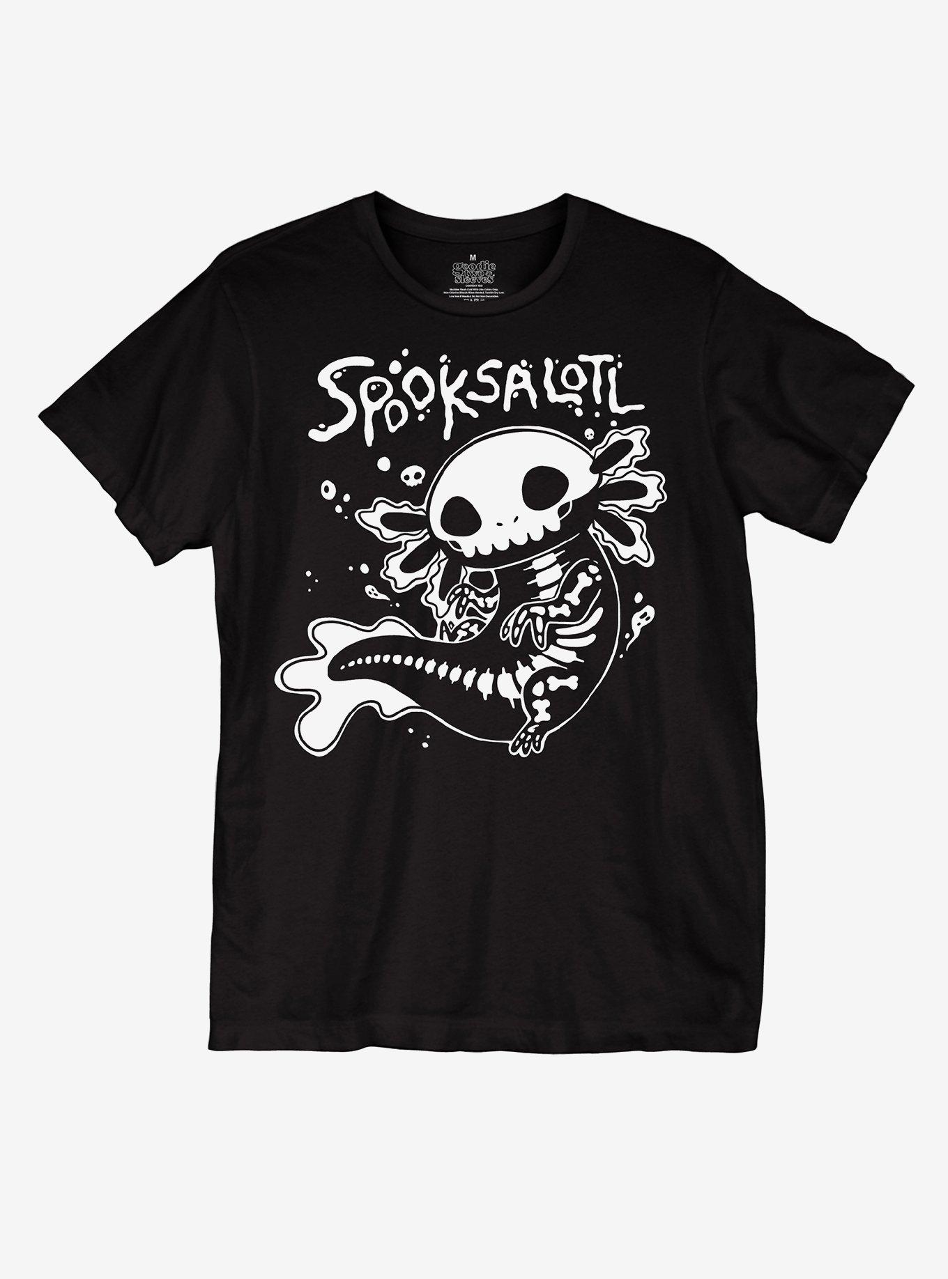 Skeleton Axolotl Boyfriend Fit Girls T-Shirt, , hi-res