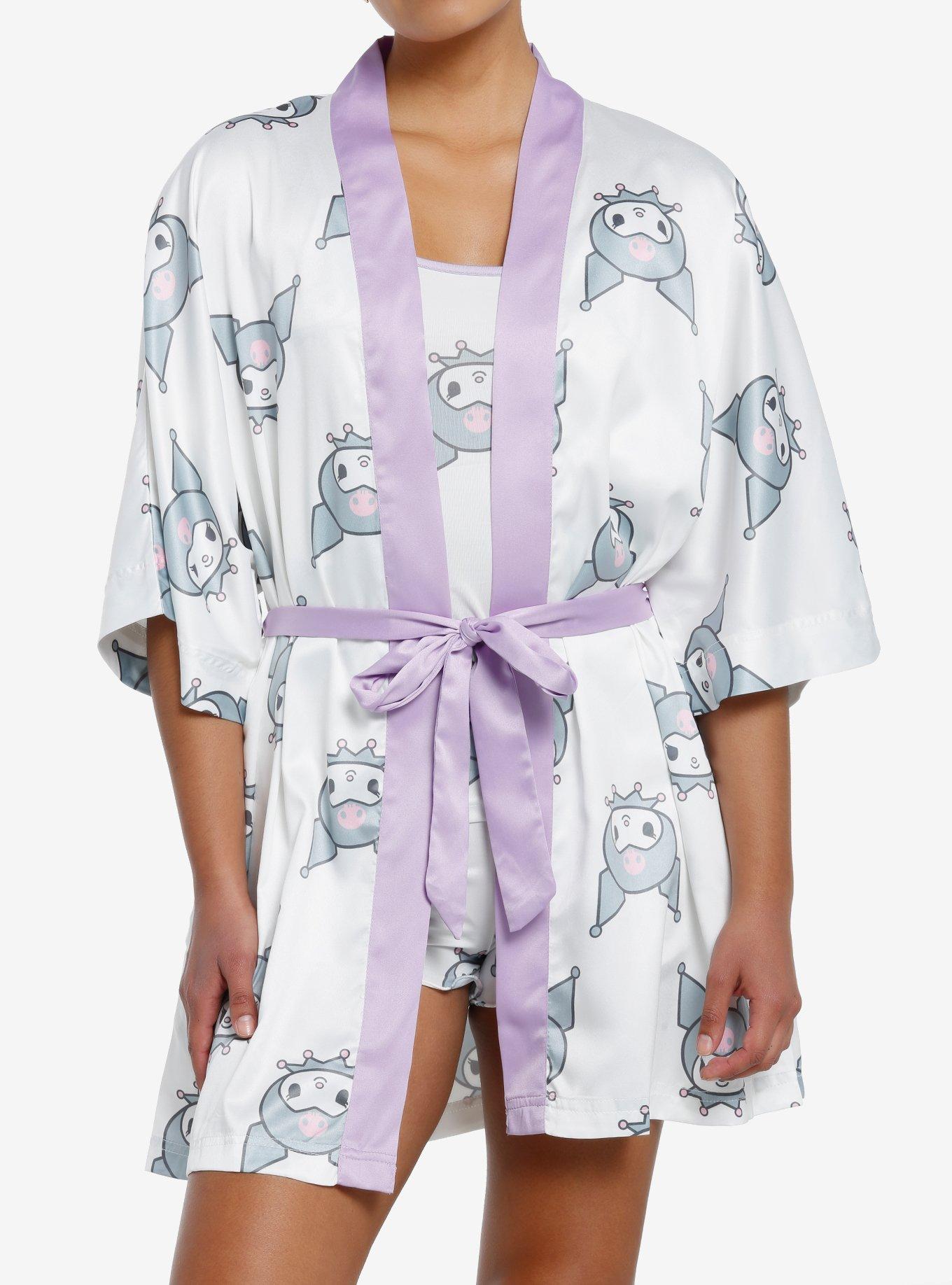 Kuromi Robe Set, GREY, hi-res