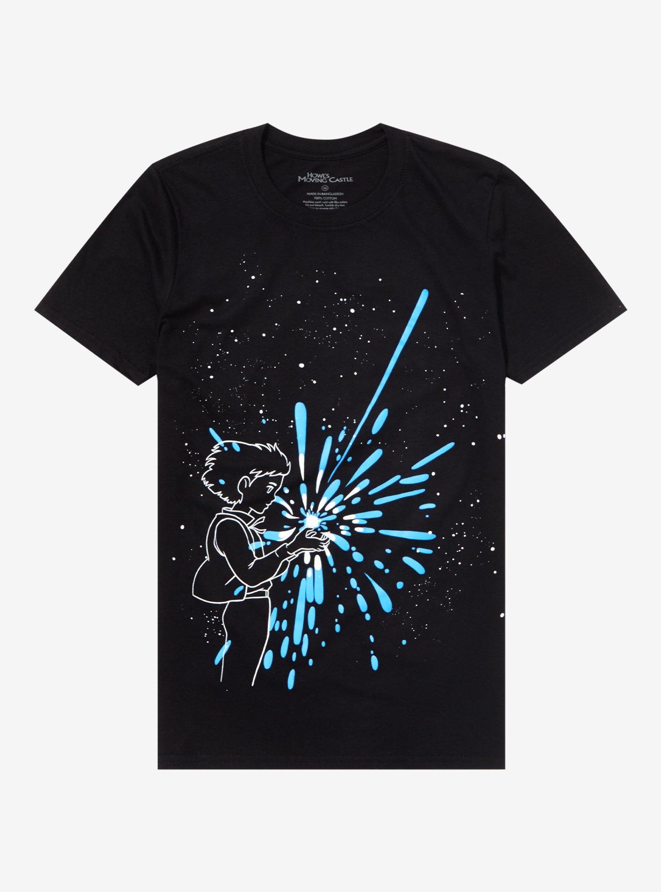 Studio Ghibli Howl's Moving Castle Falling Star Boyfriend Fit Girls T-Shirt, MULTI, hi-res