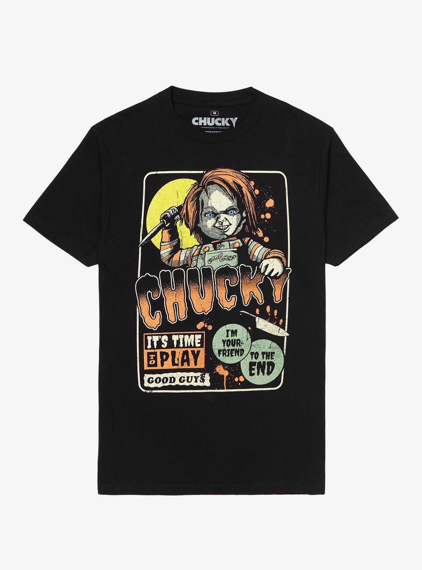 Chucky Vintage Poster Boyfriend Fit Girls T-Shirt, , hi-res