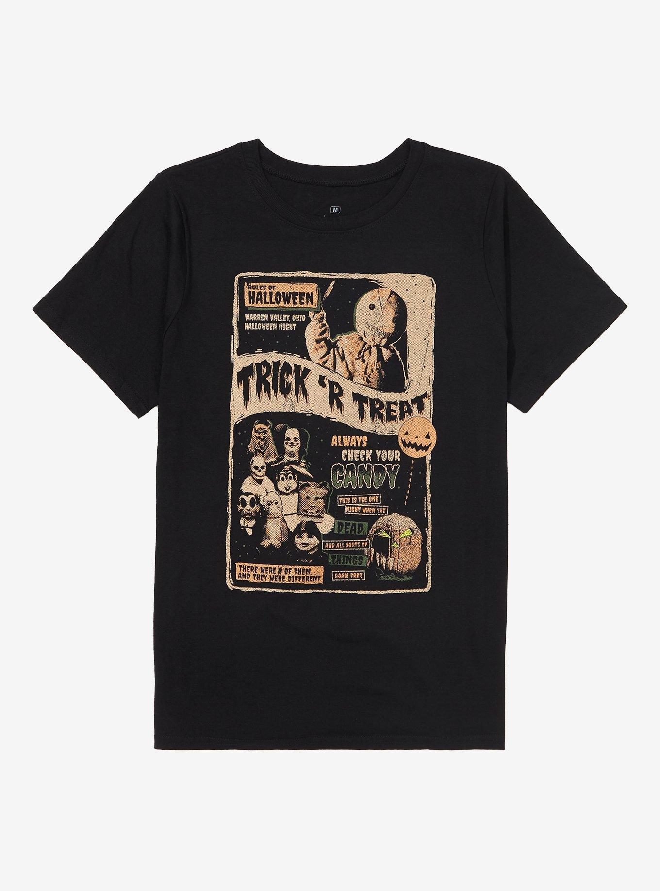 Trick 'R Treat Vintage Poster Boyfriend Fit Girls T-Shirt, , hi-res