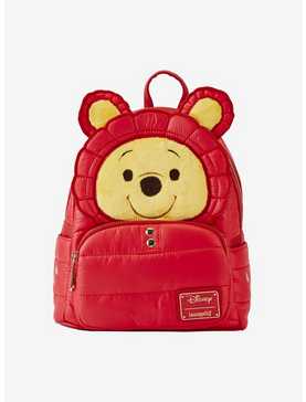Loungefly Disney Winnie the Pooh Puffer Jacket Pooh Bear Figural Mini Backpack, , hi-res