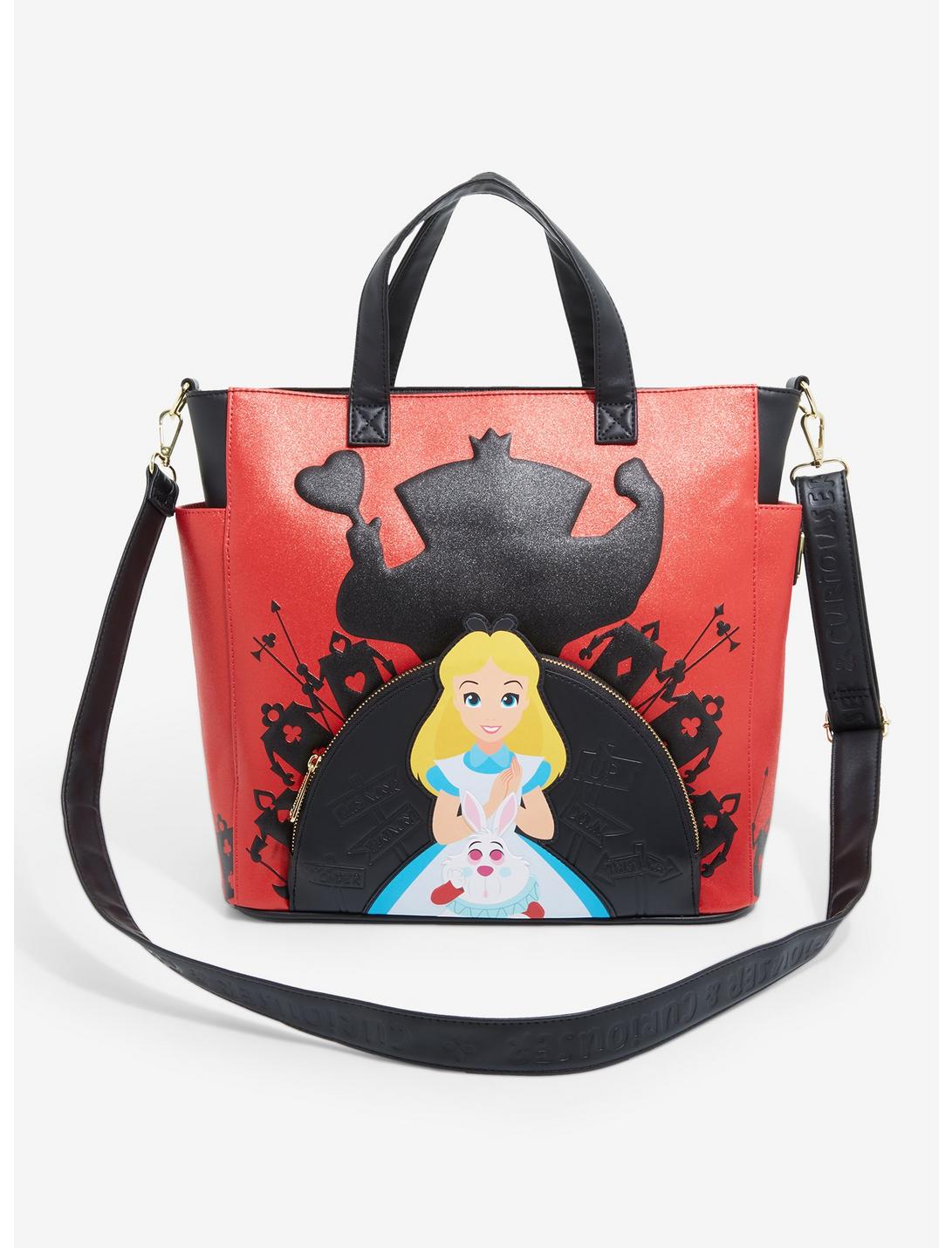 Loungefly Disney Alice in Wonderland Queen of Hearts Convertible Tote Bag  BoxLunch