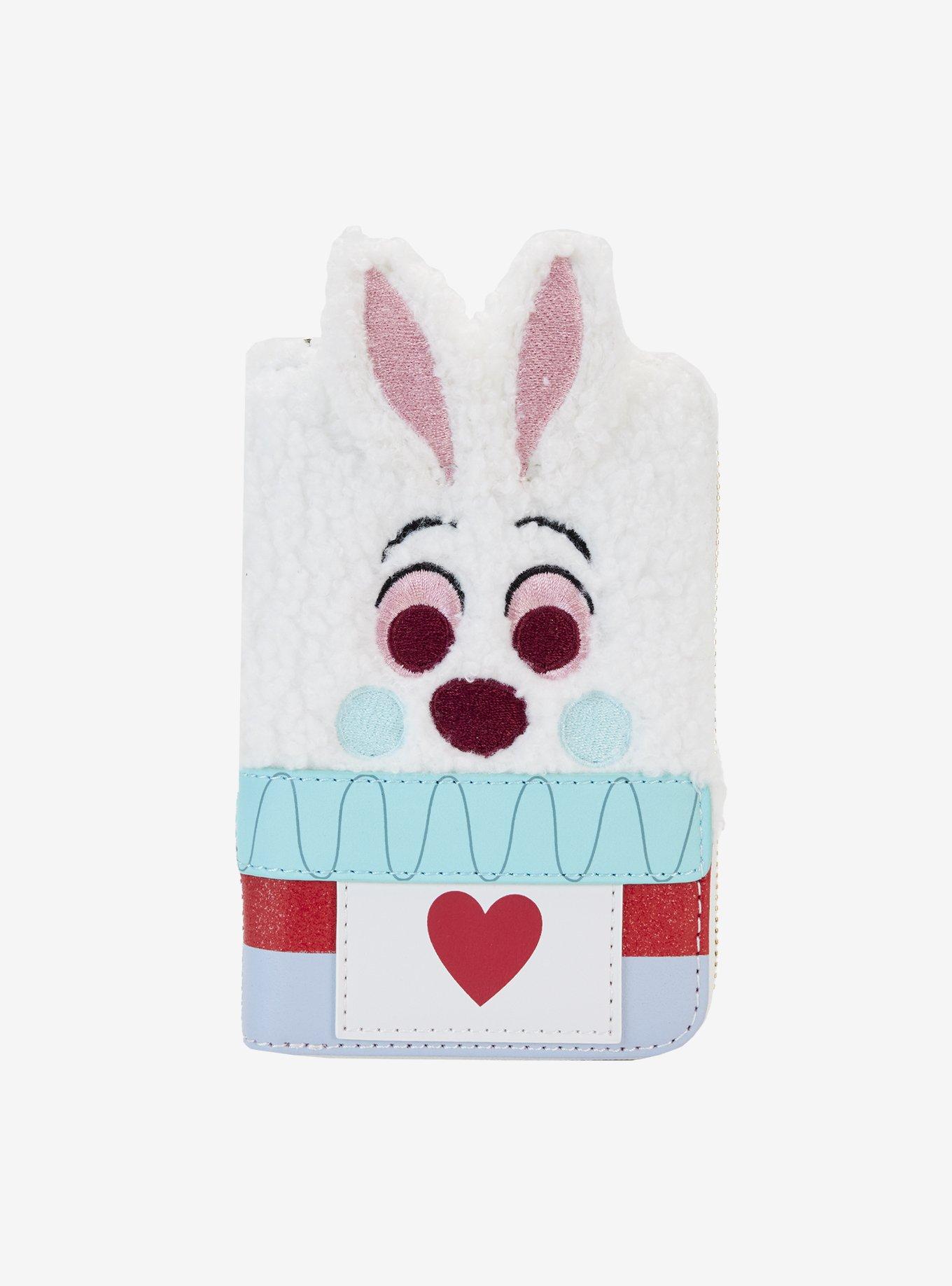 Loungefly Disney Alice in Wonderland White Rabbit Figural Zippered Wallet, , hi-res