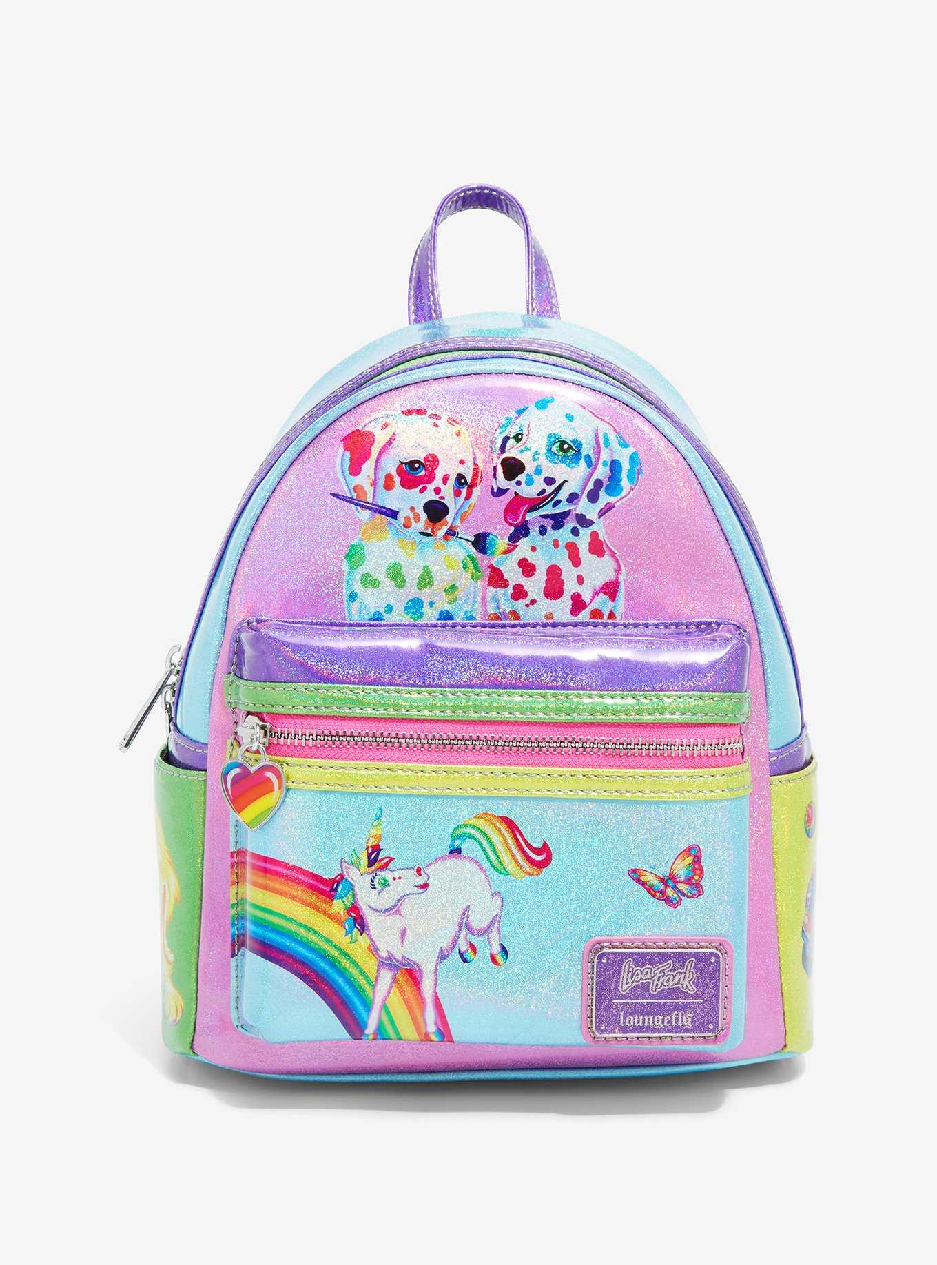 Loungefly Lisa Frank Color Block Rainbow Mini Backpack, , hi-res