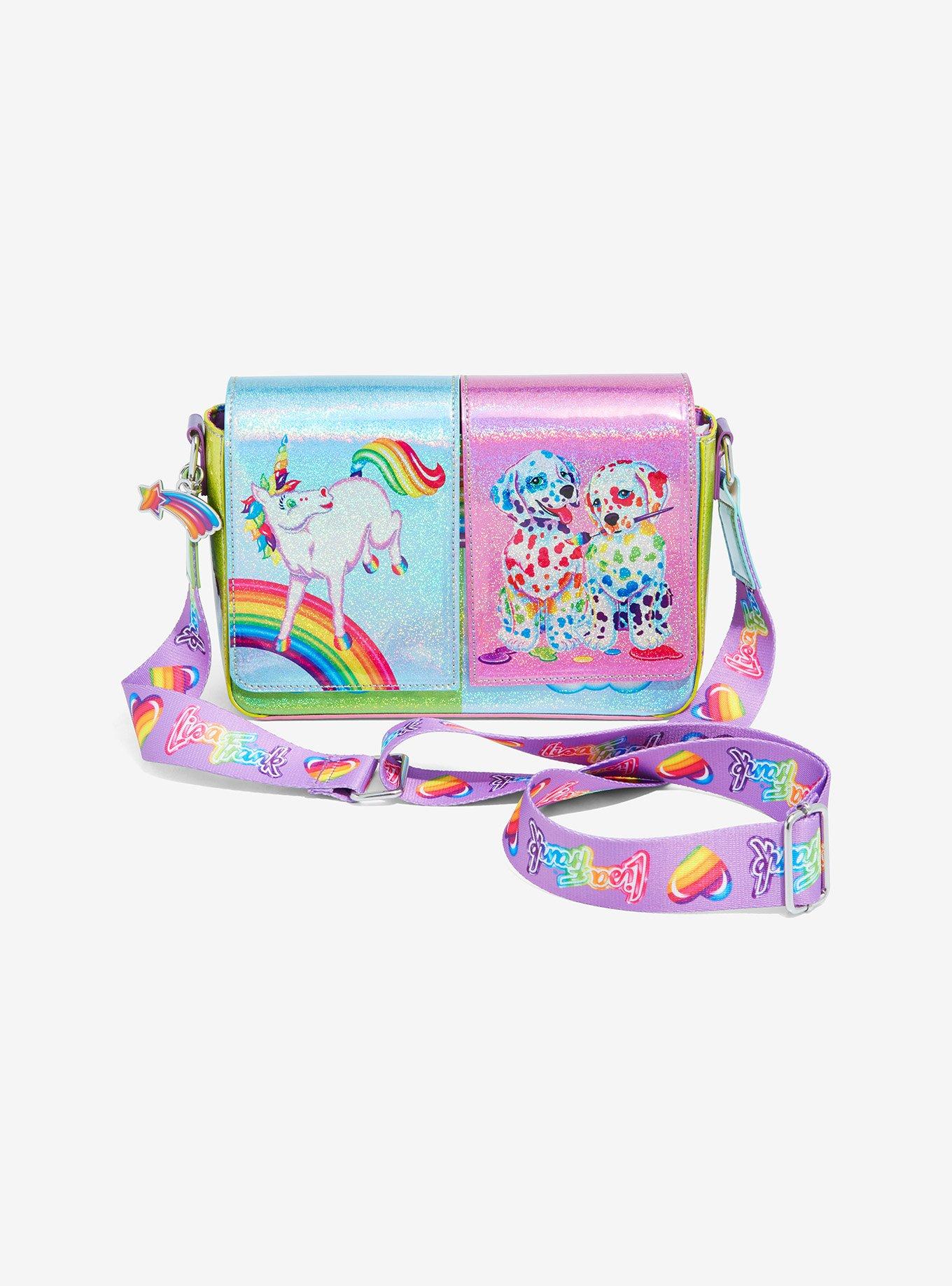 Colorful Loungefly Wallet with Lisa Frank Stickers - Perfect for Retro  Lovers!