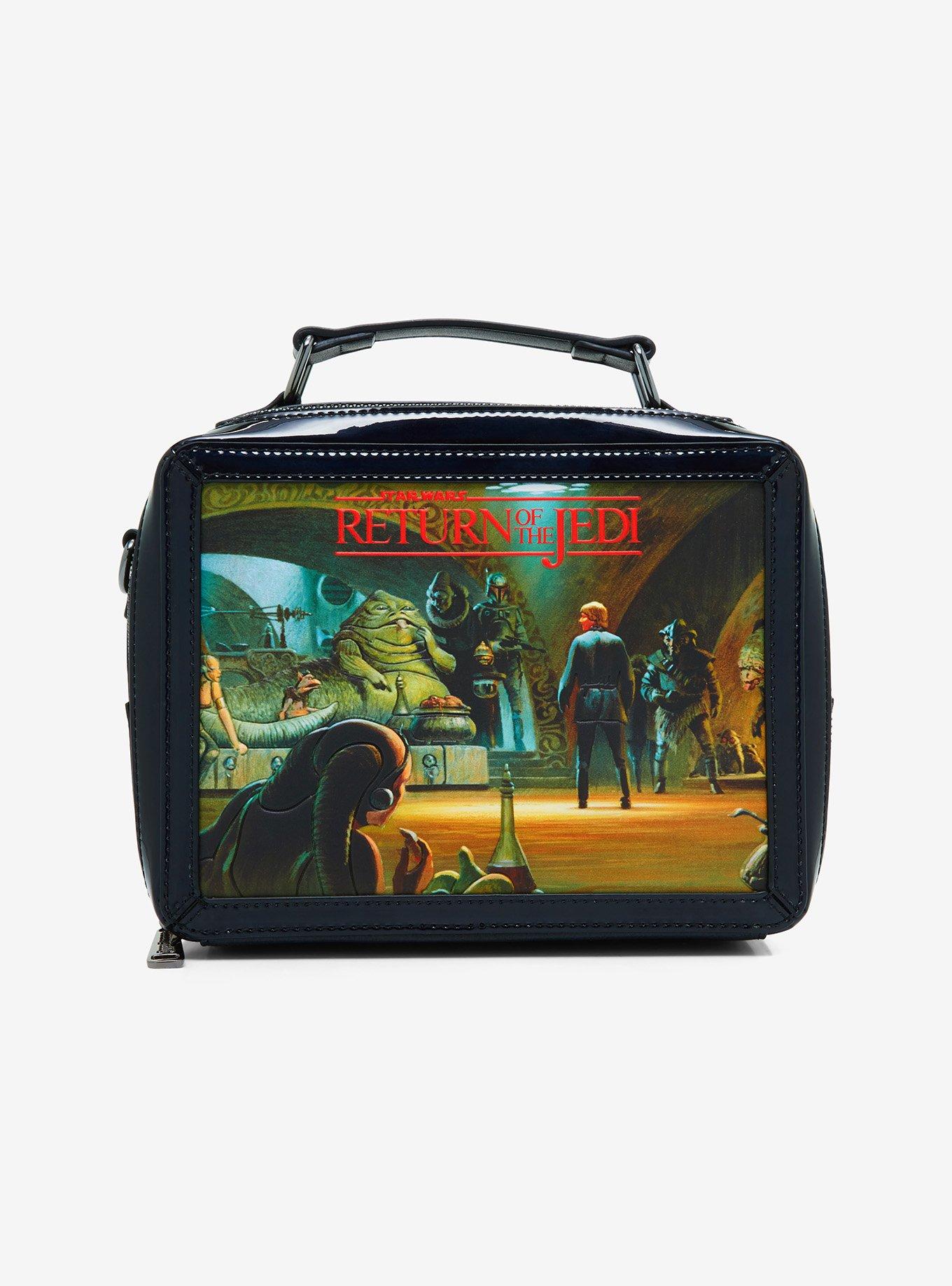 BoxLunch Exclusive Star Wars Red Lightsaber Light-Up Crossbody Bag - Death Star Zipper, Multi, Adjustable Strap