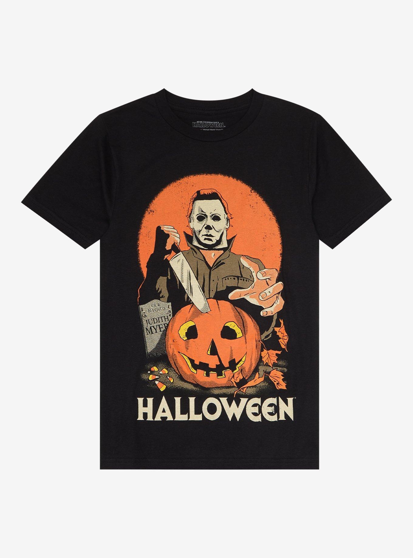 Halloween Pumpkin Orange Moon Boyfriend Fit Girls T-Shirt, MULTI, hi-res