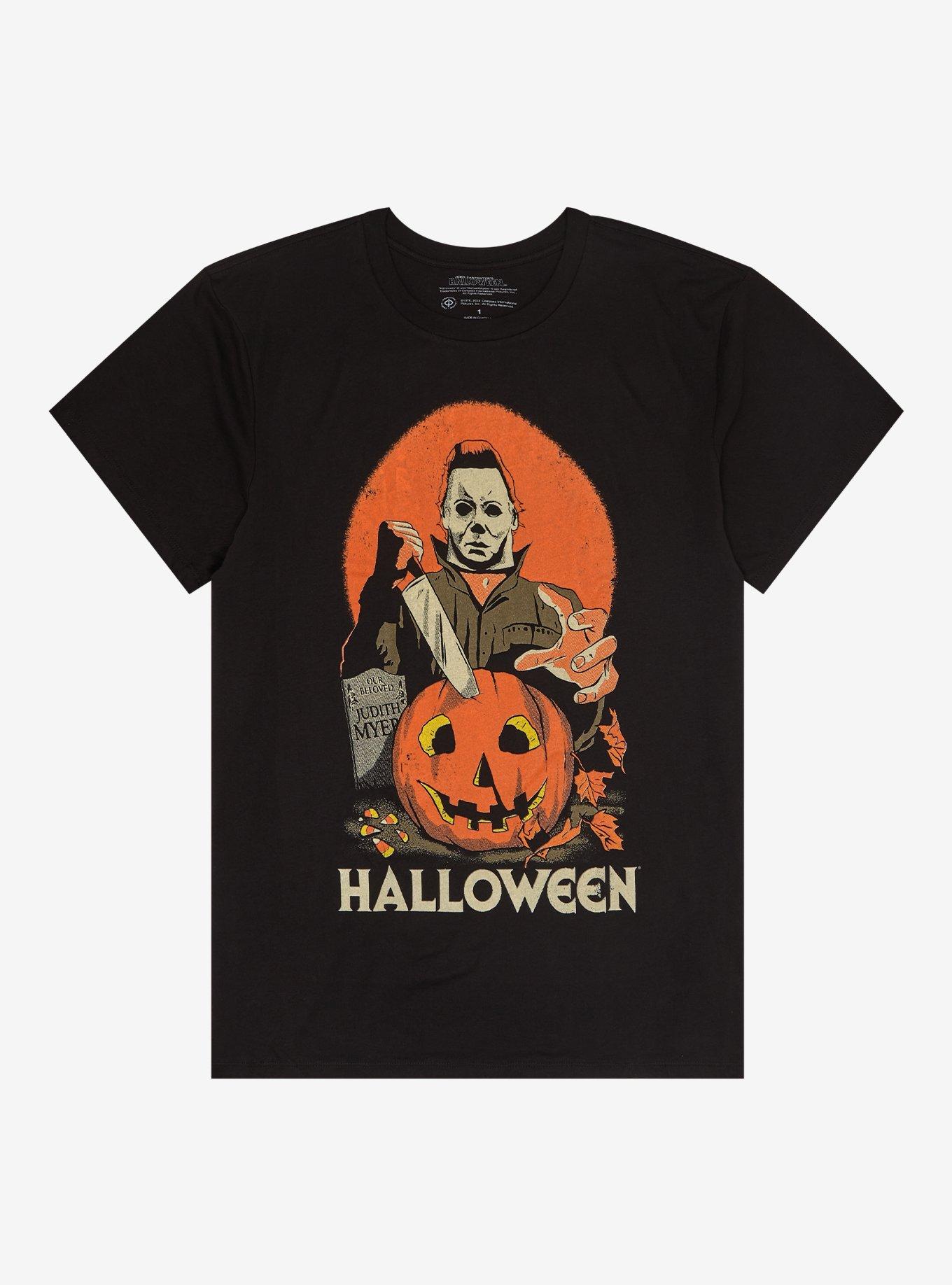 Halloween Pumpkin Orange Moon Boyfriend Fit Girls T-Shirt Plus Size, MULTI, hi-res