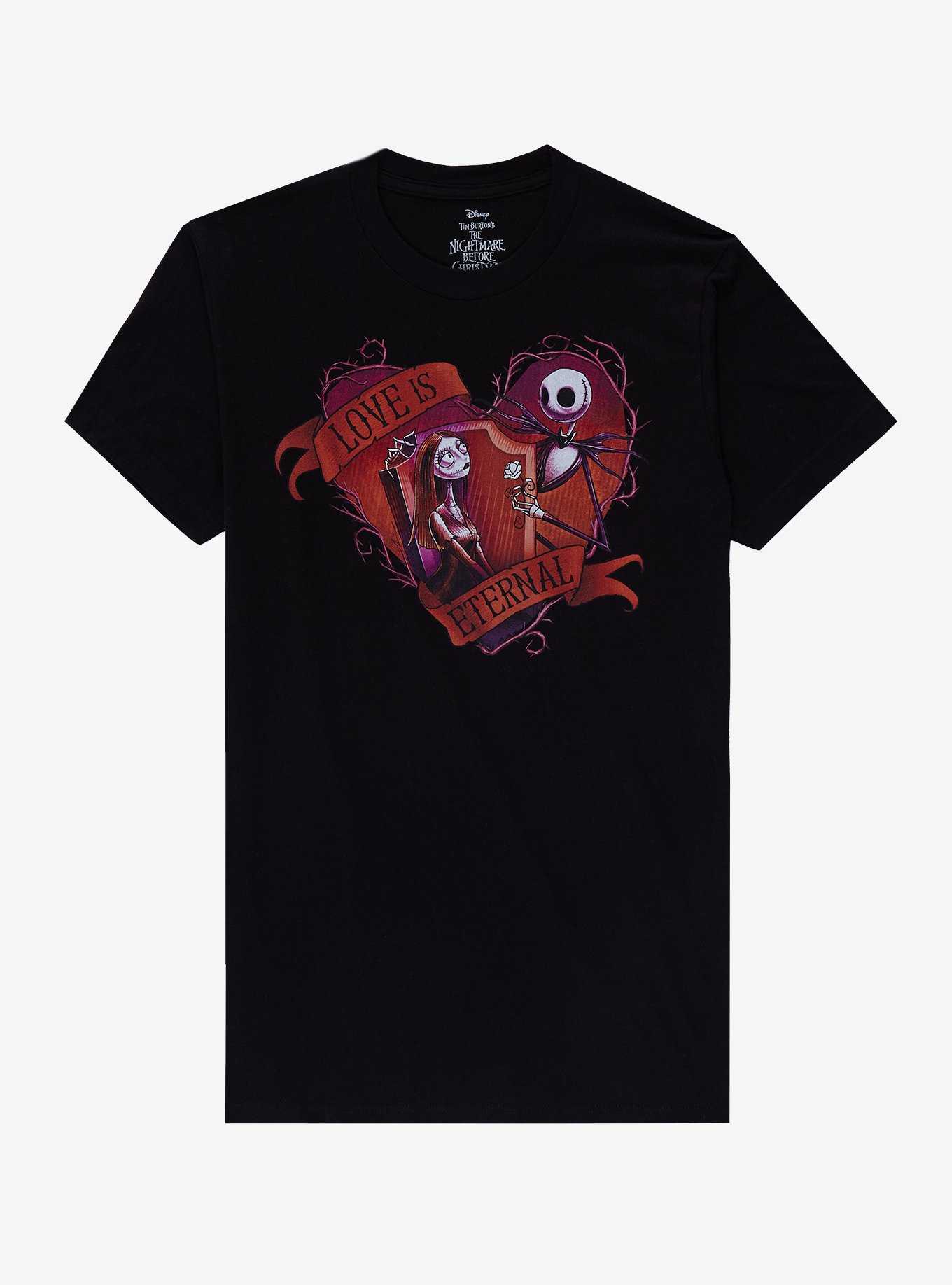 The Nightmare Before Christmas Jack & Sally Eternal Love Heart Girls T-Shirt, , hi-res