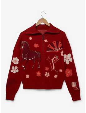 Disney Mulan Icons Zippered Women's Sweater - BoxLunch Exclusive, , hi-res