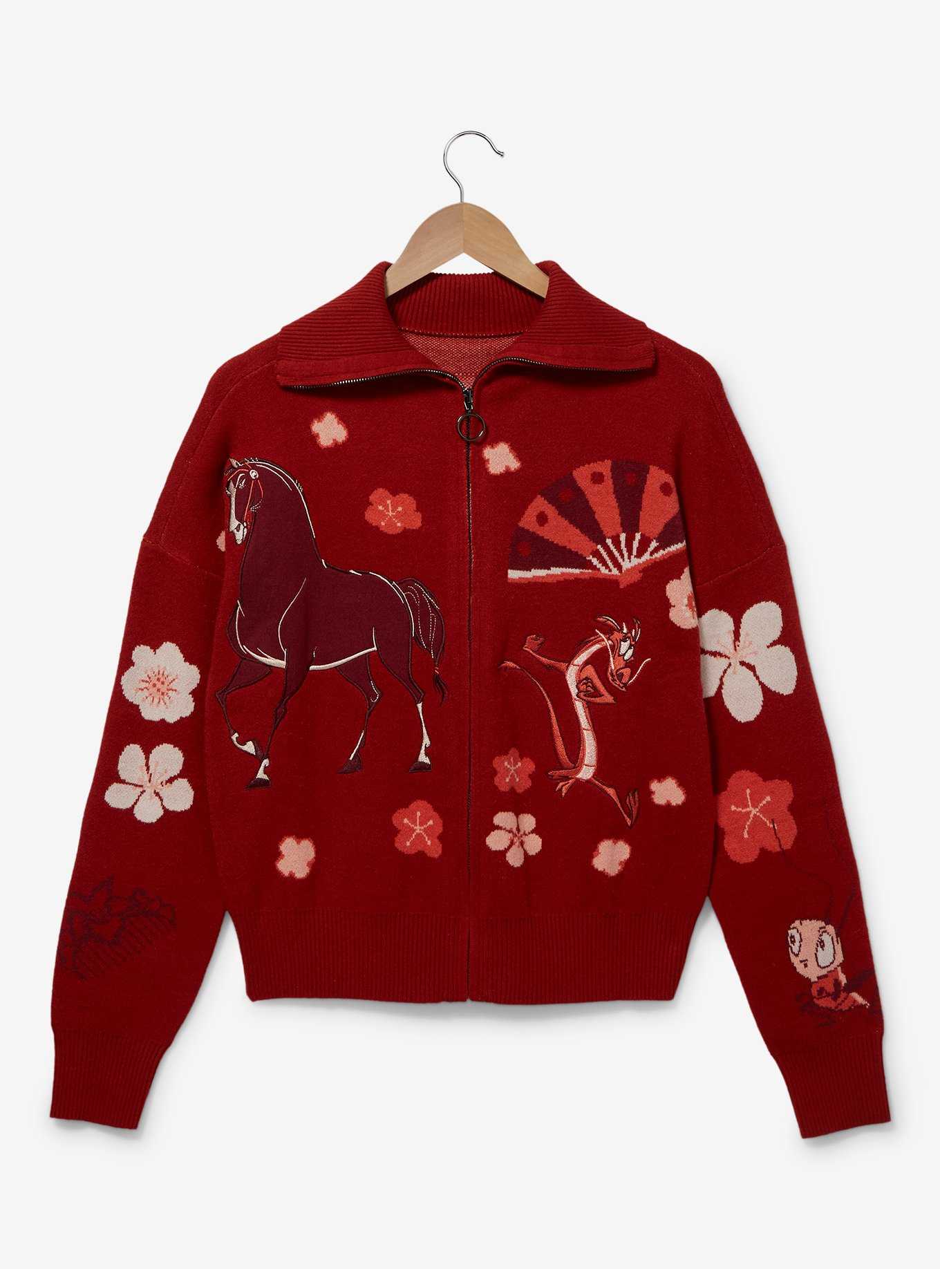 Disney Mulan Icons Zippered Women's Sweater - BoxLunch Exclusive, , hi-res