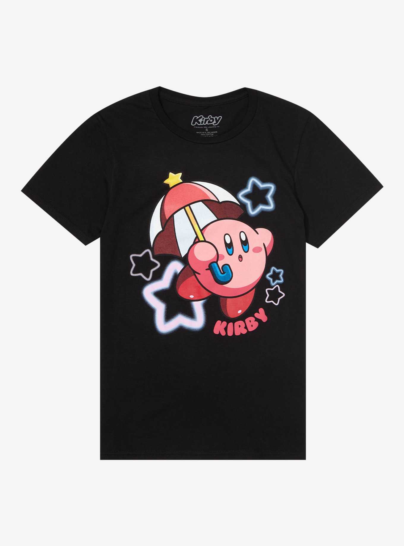 Kirby Umbrella Star Boyfriend Fit Girls T-Shirt, , hi-res
