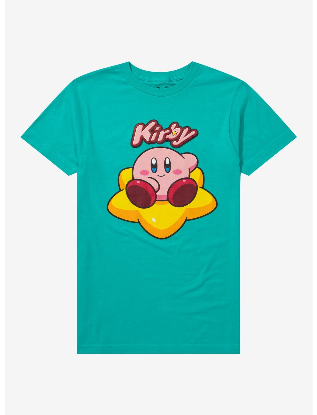 Kirby Warp Star Teal Boyfriend Fit Girls T-Shirt, MULTI, hi-res