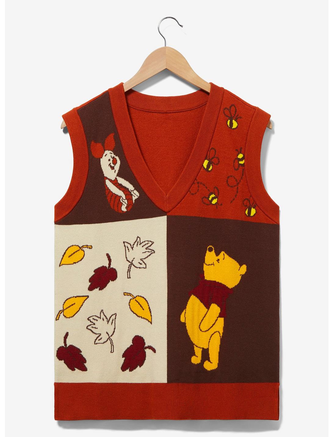 Disney Winnie the Pooh Fall Icons Color Block Sweater Vest - BoxLunch Exclusive, MULTI, hi-res