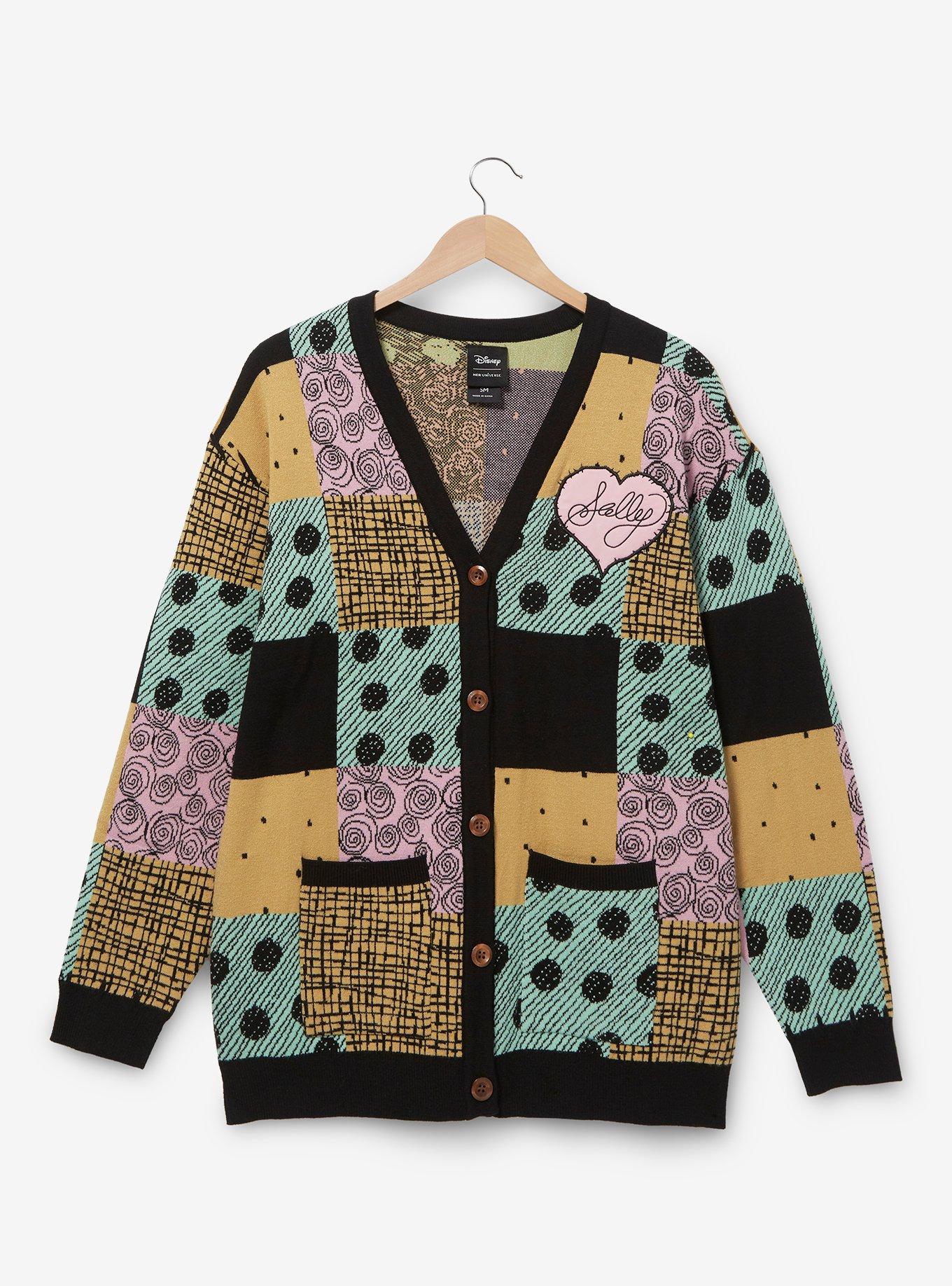 Her Universe Disney The Nightmare Before Christmas Sally Patchwork Women's Plus Size Cardigan - BoxLunch Exclusive, MULTI, hi-res