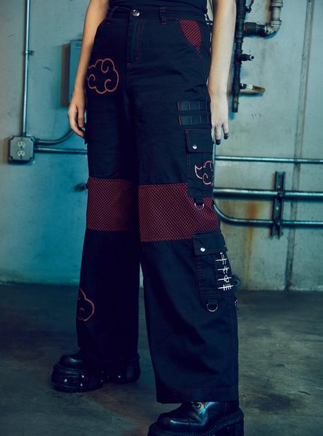 Naruto Shippuden Akatsuki Mesh Wide Leg Cargo Pants | Hot Topic