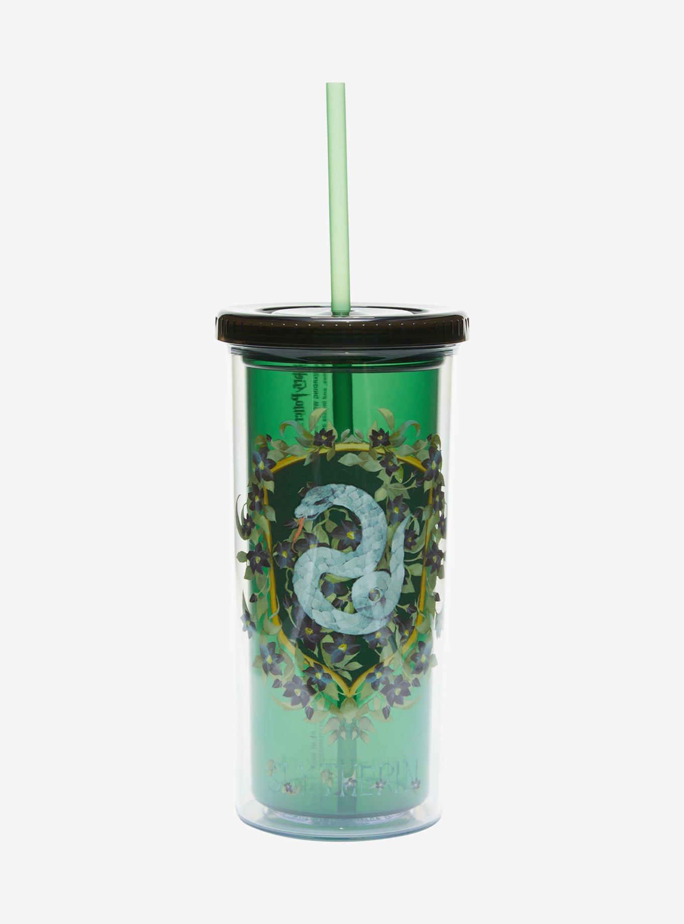 Harry Potter Slytherin Diamond 20 oz. Acrylic Cup with  Straw