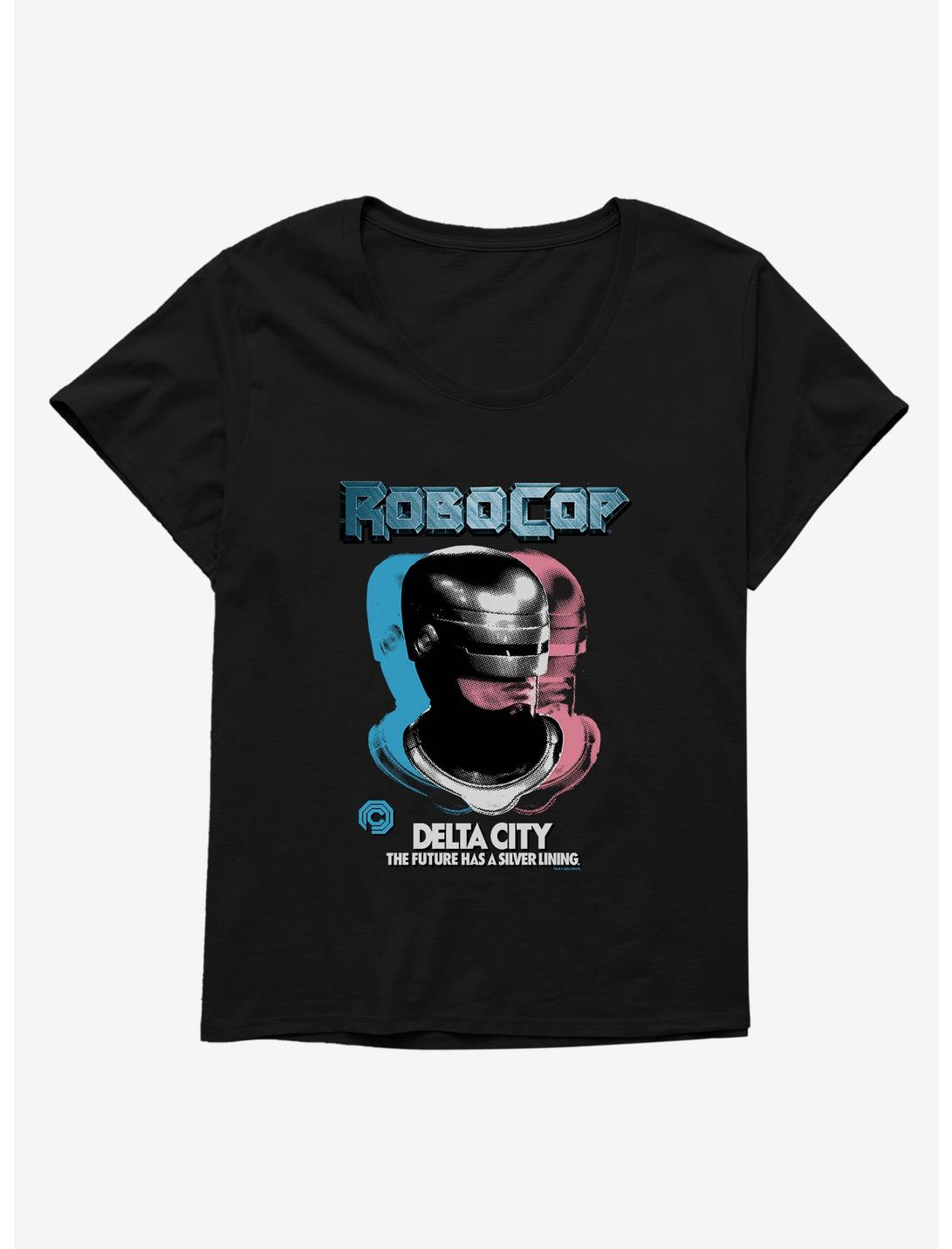 Robocop Delta City: The Future Has A Silver Lining Womens T-Shirt Plus Size, BLACK, hi-res