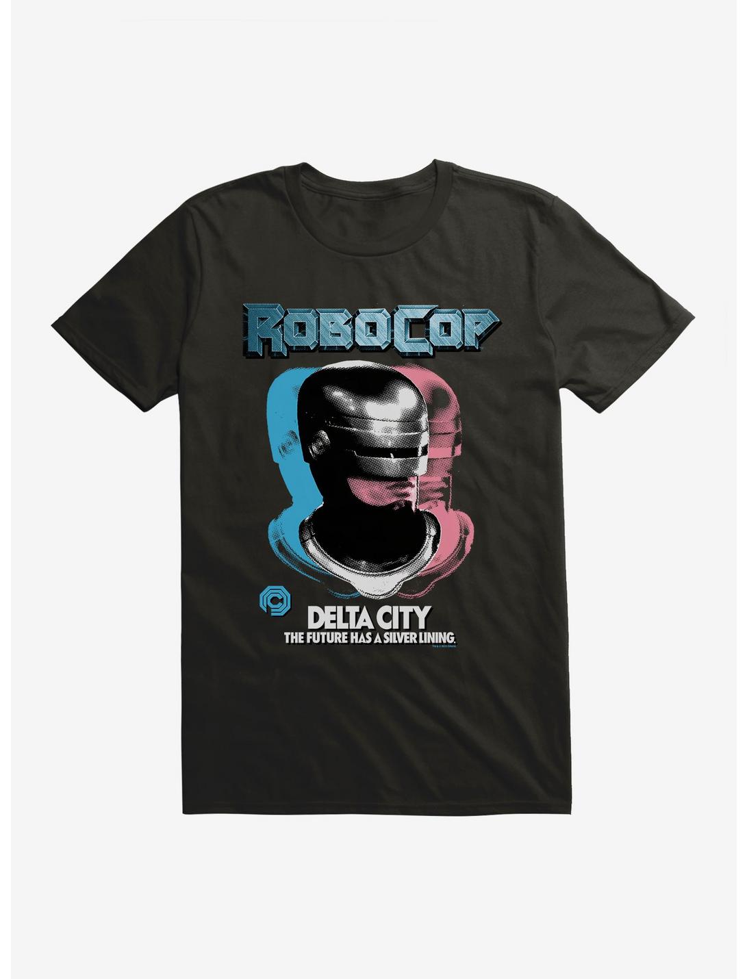 Robocop Delta City: The Future Has A Silver Lining T-Shirt, BLACK, hi-res