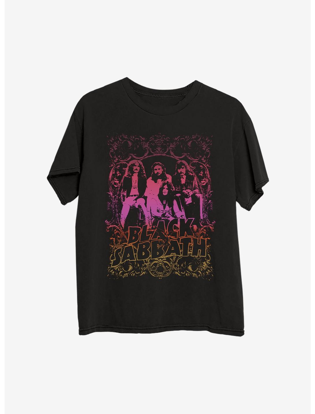 Black Sabbath Group Boyfriend Fit Girls T-Shirt, BLACK, hi-res