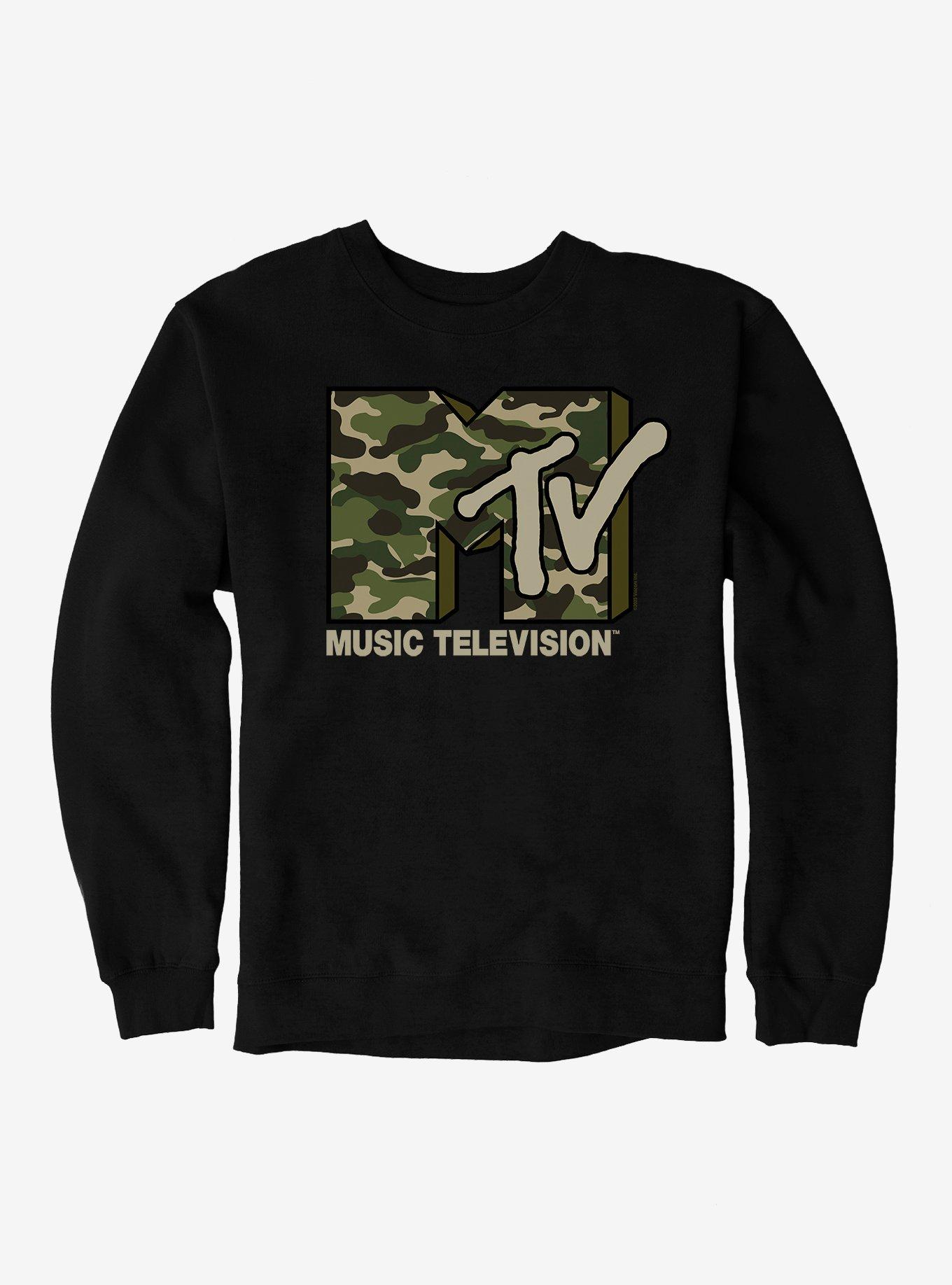 MTV Camo Logo Sweatshirt, BLACK, hi-res