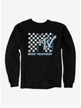 MTV Checkerboard Logo Sweatshirt, BLACK, hi-res