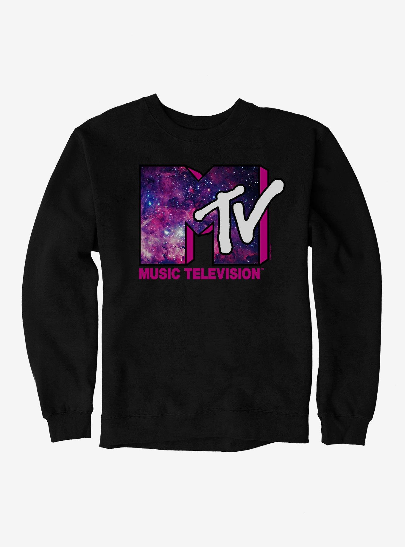 MTV Galaxy Logo Sweatshirt, BLACK, hi-res