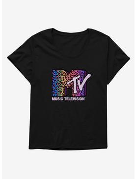 MTV Rainbow Cheetah Logo Girls T-Shirt Plus Size, , hi-res