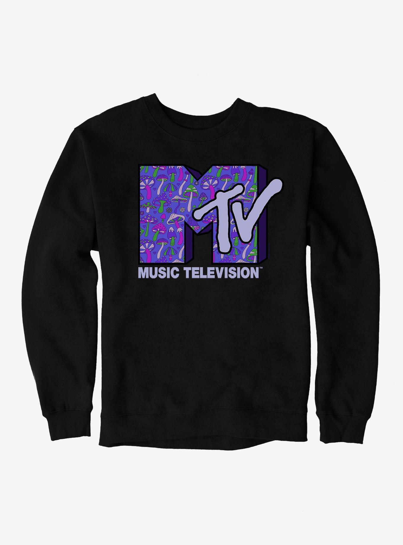 MTV Mushrooms Logo Sweatshirt, BLACK, hi-res