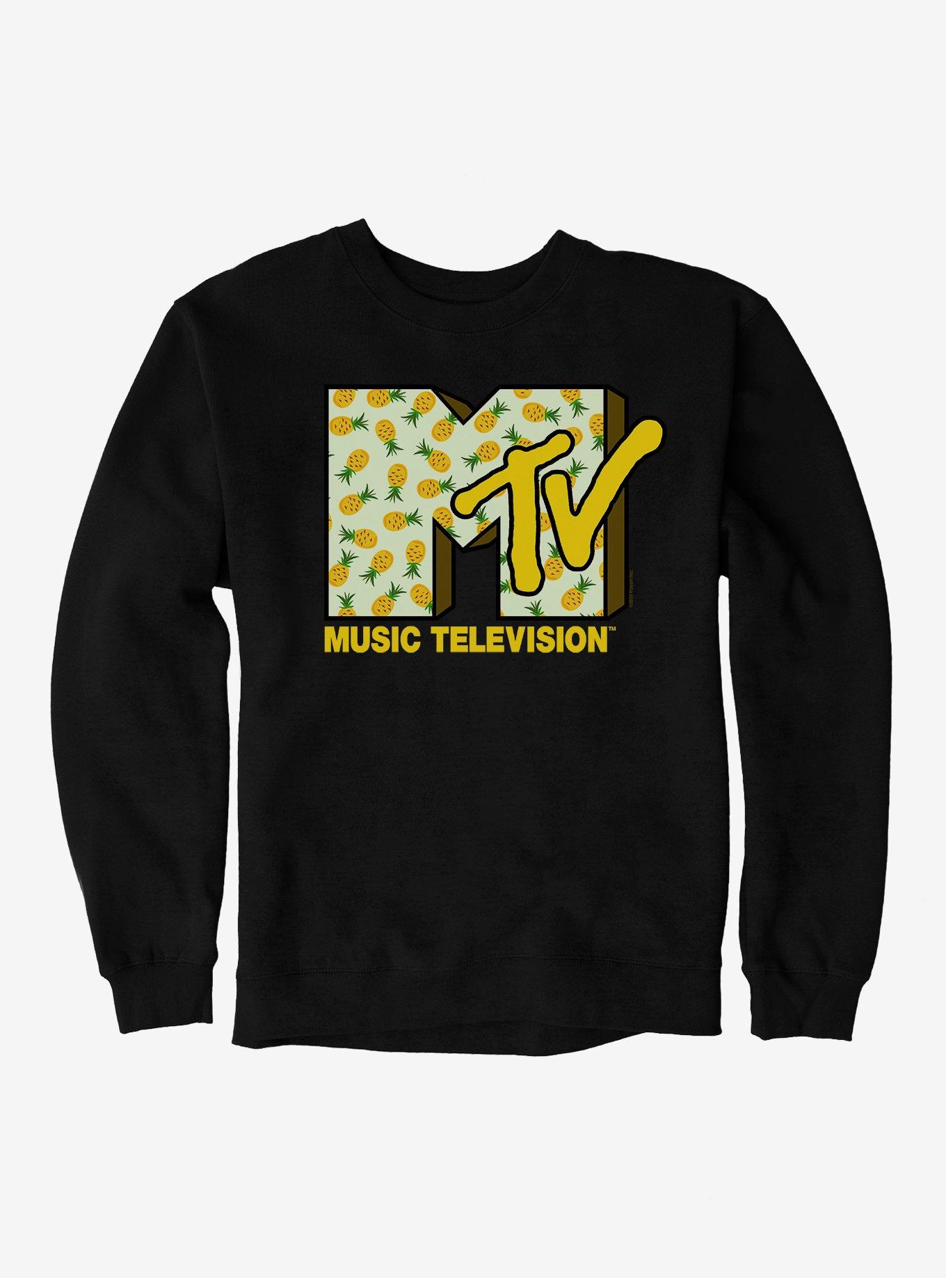 MTV Pineapple Logo Sweatshirt, BLACK, hi-res