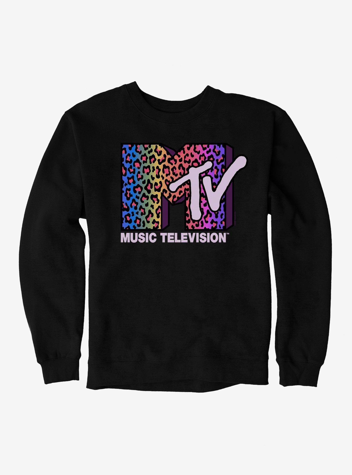 MTV Rainbow Cheetah Logo Sweatshirt, , hi-res