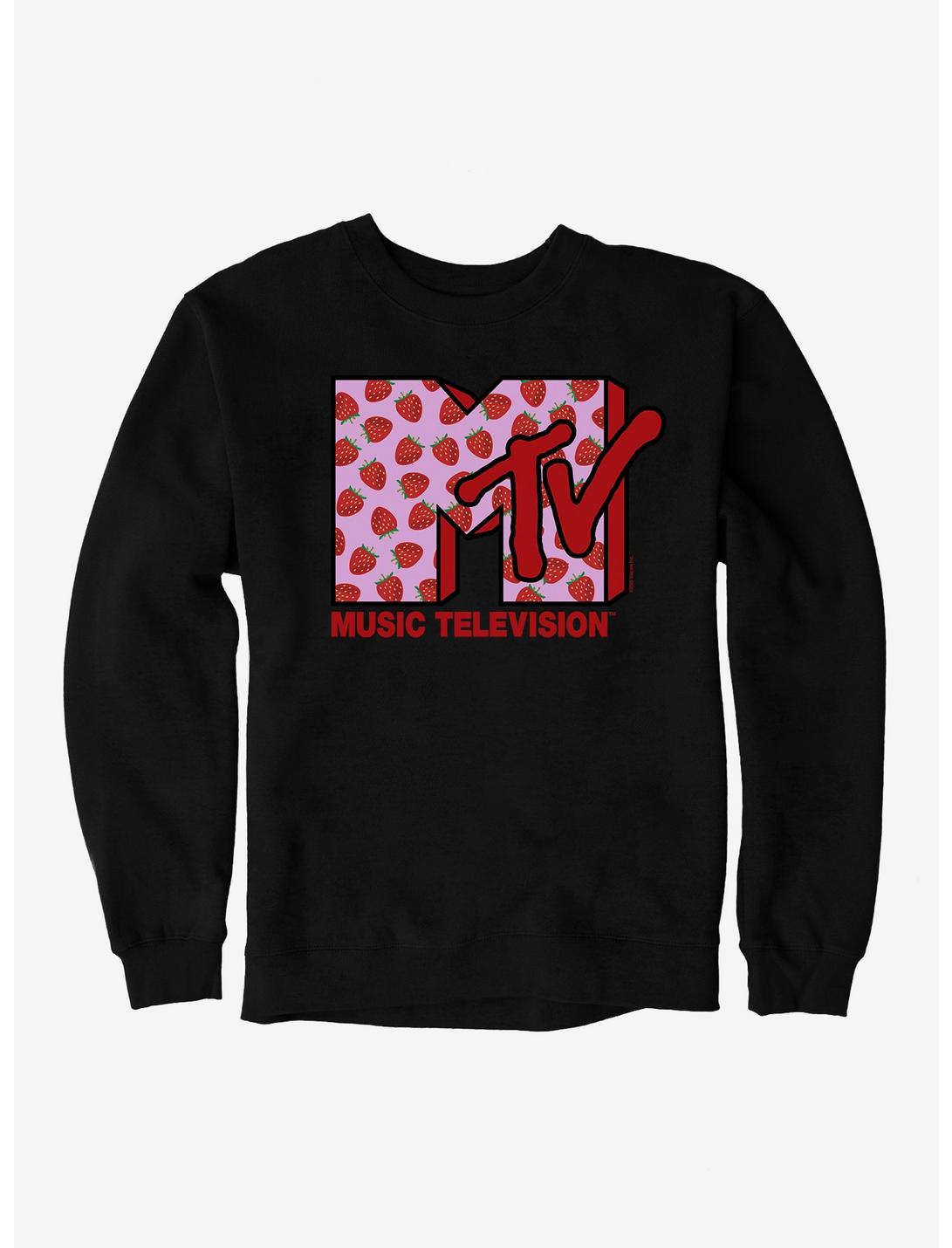 MTV Strawberries Logo Sweatshirt, BLACK, hi-res